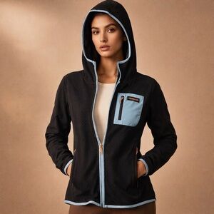 Ventures Endurance Brown and Blue Hooded Jacket Size L